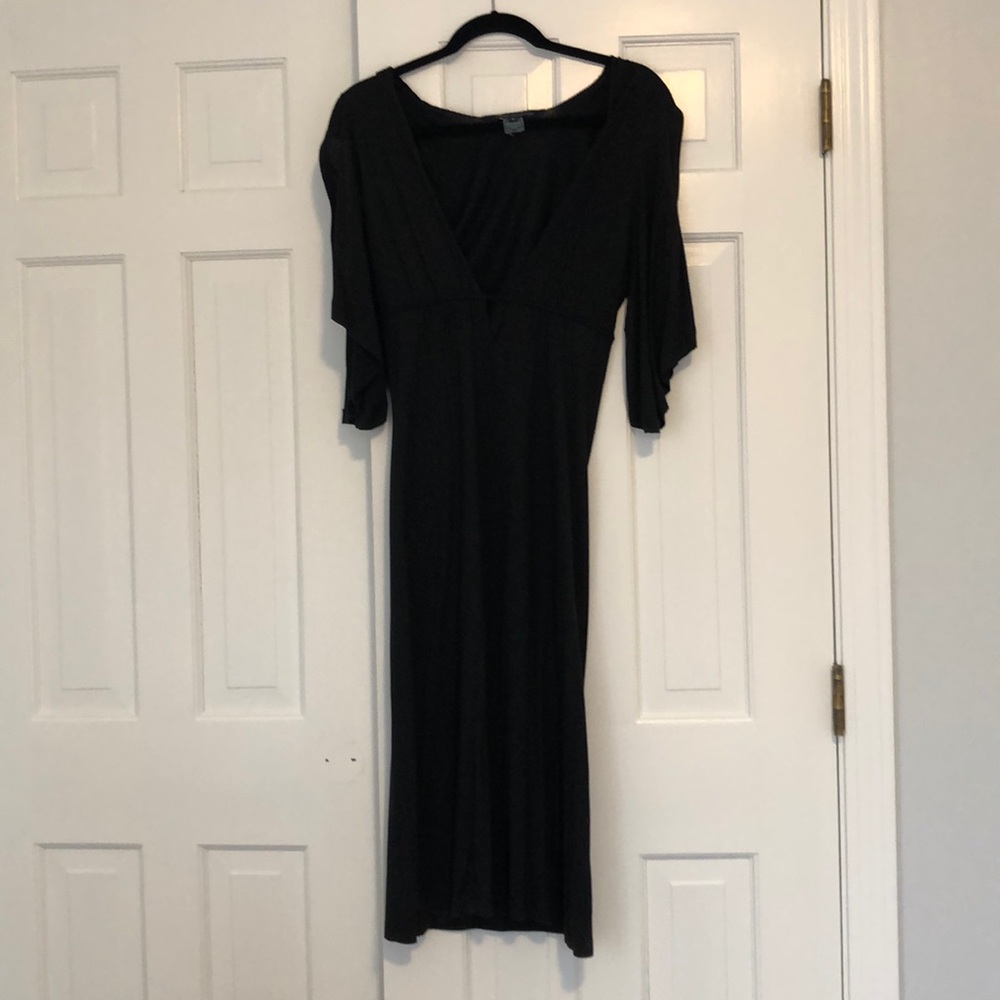 French Connection black midi dress.